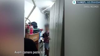 VIDEO O femeie fără adăpost a fost prinsă încercând să intre într-o boxă din subsolul unui bloc