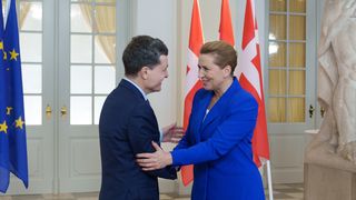 Nicușor Dan, primit de premierul Danemarcei, Mette Frederiksen  