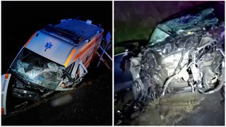 Un autoturism a lovit în plin o ambulanță cu pacientă, în Cluj. Femeia nu a supraviețuit impactului, iar 5 persoane au ajuns la spital
