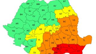 Cod roșu de ploi &icirc;n județele Constanța, Călărași, Ialomița, Giurgiu, Ilfov și municipiul București