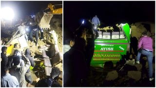 Cel puțin 15 pasageri dintr-un autobuz au fost uciși de o alunecare de teren. Printre victimele din India sunt și doi copii