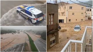 'VIDEO Imagini șocante pe străzile din Spania după inundațiile produse de furtuna "Alice"