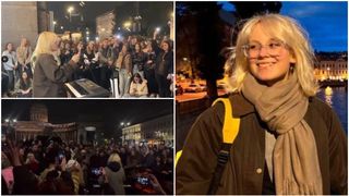 VIDEO Tinerii ruși din Generația Z au cântat în stradă împotriva lui Putin, la Sankt Petersburg. O muziciană de 18 ani, arestată