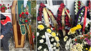 Primele imagini de la înmormântarea Elenei, femeia ucisă pe trecerea de pietoni din Capitală. Băiatul cel mare, lipit de capacul sicriului mamei sale: "Nu o mai aduce nimeni înapoi"