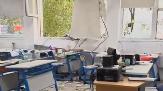 Săli de clasă distruse la Liceul Dimitrie Bolintineanu