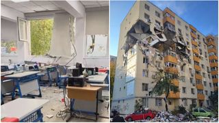Săli de clasă de la Liceul “Dimitrie Bolintineanu”, distruse de suflul exploziei din Rahova
