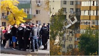 Incidente violente lângă blocul afectat de explozia din Rahova. Un bărbat, dus la secția de poliție