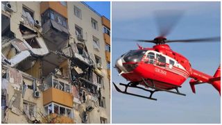 Un pacient cu arsuri grave după explozia din Rahova, transportat cu avionul SMURD la o clinică din Austria