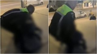 VIDEO Scene șocante &icirc;n Vaslui! Polițiștii, nevoiți să cheme mascații pentru a imobiliza un t&acirc;năr beat