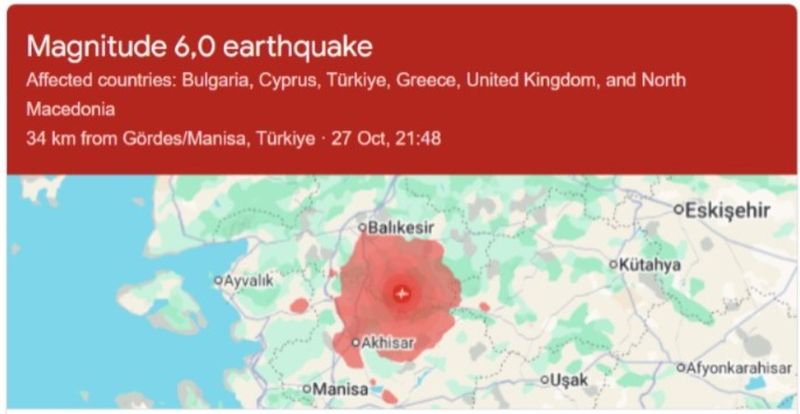 Cutremur de 6,1 grade în vestul Turciei