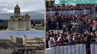 VIDEO Mii de oameni așteaptă să viziteze Catedrala Națională