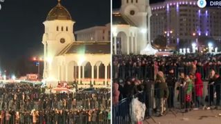 VIDEO Aglomerație record la Catedrala Națională: Peste 50.000 de pelerini așteaptă ore întregi pentru a se închina