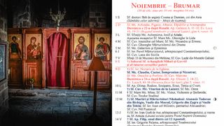 Ce sărbătoare este în Calendarul ortodox pe 2 noiembrie 2025?