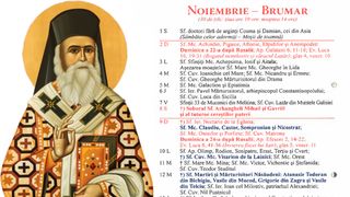 Calendar ortodox 9 noiembrie 2025: Sfântul Ierarh Nectarie Taumaturgul