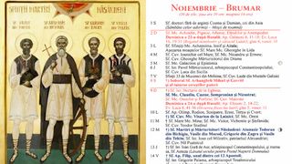 Ce sărbătoare este în Calendarul ortodox pe 12 noiembrie 2025?