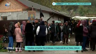 Mihaela, mămica ucisă din Teleorman, condusă pe ultimul drum