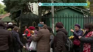 VIDEO Biserica Sf. Mina, loc de pelerinaj pentru sute de credincioși