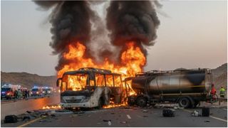 VIDEO 42 de pelerini și-au pierdut viața într-un accident de autocar. Doar un singur credincios a scăpat din incendiul devastator