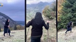 Eugenia Cotinghiu, bunica de 84 de ani care a participat la un concurs de alergare montană