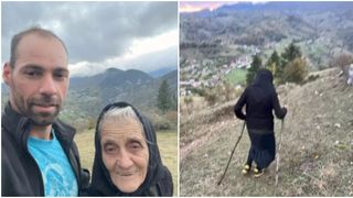 Eugenia Cotinghiu și nepotul său, Viorel Pălici, multiplu campion național și internațional de alergare montană și de Winter Triathlon&nbsp;