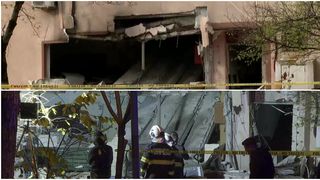 VIDEO Risc major după explozia din Buftea! Locatarii blocului, evacuați de autorități