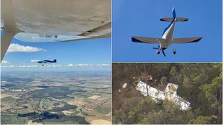 Două avioane s-au ciocnit &icirc;n aer. Unul dintre ele s-a redresat și a aterizat &icirc;n siguranță