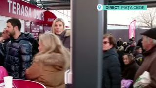 VIDEO 1 Decembrie la Piața Obor: Cozi lungi și atmosferă de sărbătoare  pe lângă grătarul cu mici