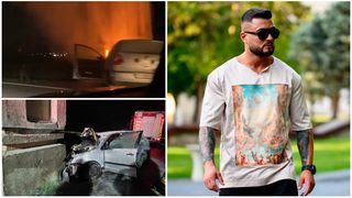 VIDEO El este t&acirc;nărul a cărui mașină a luat foc &icirc;n accidentul din Slatina. Nicu are 33 de ani și este antrenor de fitness