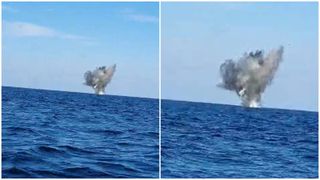 VIDEO Momentul în care scafandrii au detonat o dronă ucraineană în Marea Neagră. MApN: Aparatul punea în pericol navigația