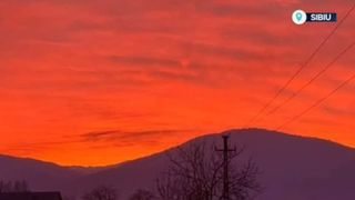 VIDEO Spectacol pe cer la Sibiu! Cel mai frumos apus din ultimii ani