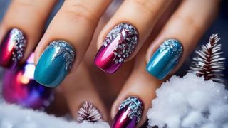 Modele unghii pentru Crăciun 2025 şi Revelion 2026