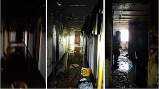 Explozie urmată de incendiu &icirc;ntr-un bloc din Focșani. 