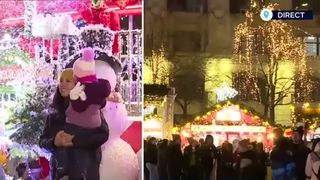 VIDEO Zăpadă și distracție la T&acirc;rgul de Crăciun din Piața Constituției: Spectacol inedit și atracții pentru toate v&acirc;rstele