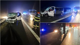 Accident cu 12 victime pe autostrada A1. A fost activat Planul Roșu de intervenție. Doi copii de 7 și 9 ani, printre răniți