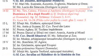 Calendar ortodox decembrie 2025