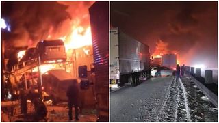 VIDEO Carambol devastator cu 67 de mașini, din cauza zăpezii! O persoană a murit, iar zeci de oameni au fost răniți. Unde s-a produs tragedia