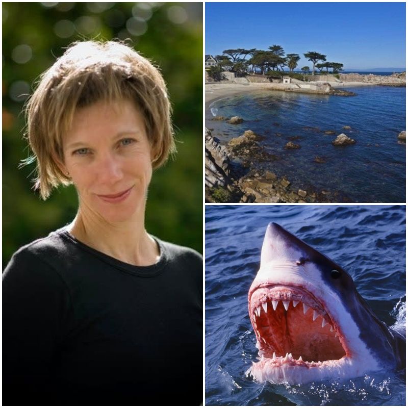 Sportiva purta o brățară electronică pentru alungarea rechinilor