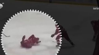 Lukașenko, președintele Belarusului, a căzut la un meci de hochei