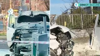 VIDEO Accident grav &icirc;n București! Femeie de 41 de ani, lovită pe trotuar