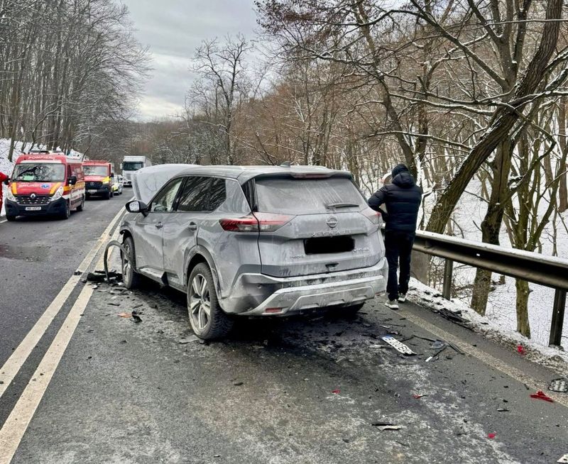 accident DN 1, trafic blocat