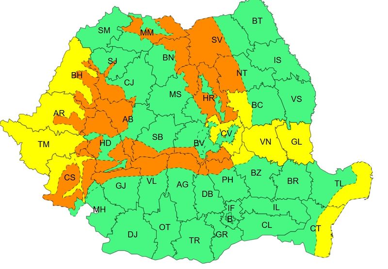 cod portocaliu viscol, cod galben ploi 