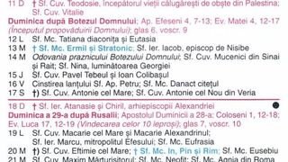 Calendar ortodox ianuarie 2026