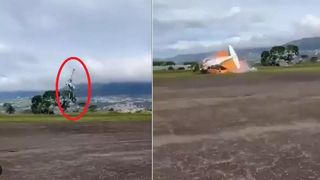 Momentul &icirc;n care avionul s-a prăbușit