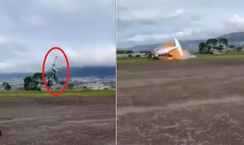 Momentul în care avionul s-a prăbușit