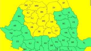 Cod galben de ger &icirc;n 13 județe. Temperaturile scad p&acirc;nă la -19 grade Celsius