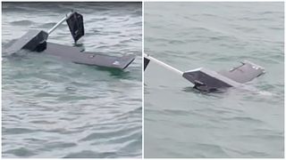 VIDEO Intervenție de urgență &icirc;n Marea Neagră. Mai multe bucăți de dronă au fost găsite &icirc;n zona Portului Midia