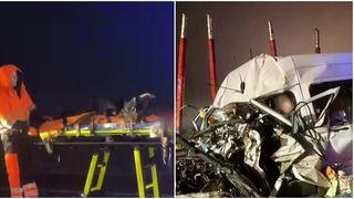 VIDEO Impact fatal &icirc;ntre un microbuz și un autotren pe DN17, &icirc;n Suceava. O persoană a murit și alte au fost rănite