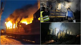 Tren de pasageri cu 200 de pasageri lovit de dronele Rusiei