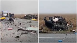 Cauza accidentului de la Lugojel. Un suporter a dezvăluit ce s-a &icirc;nt&acirc;mplat, de fapt, &icirc;nainte ca microbuzul să intre &icirc;n cisternă: "S-a blocat volanul &icirc;n depășire"