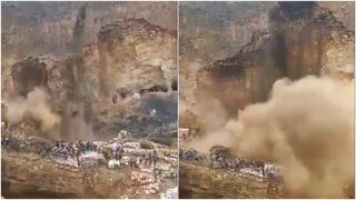 Alunecare de teren la o mină